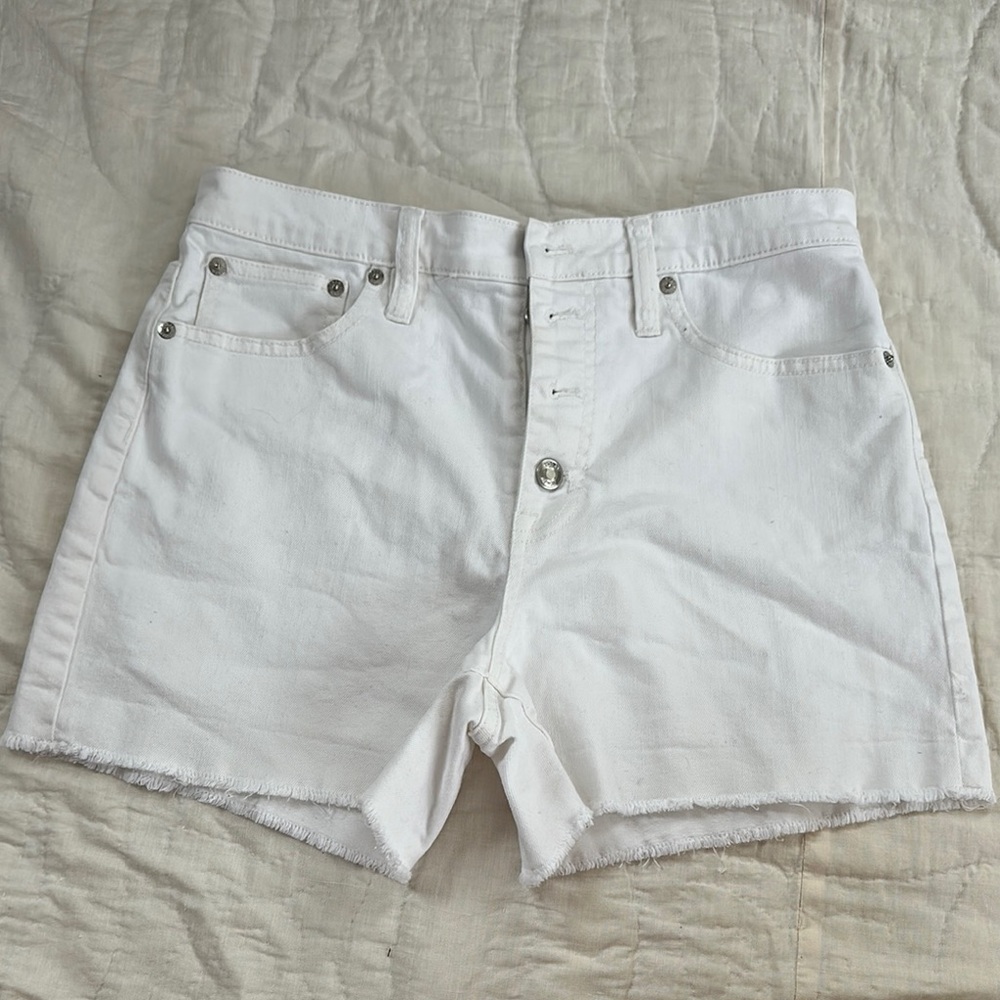J. Crew White Denim Jean Shorts